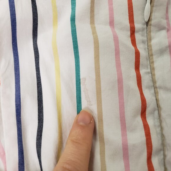 J Crew Womens Rainbow Stripe Tiered Maxi Dress Size 10 Preppy Vacation Stretch - Picture 16 of 16